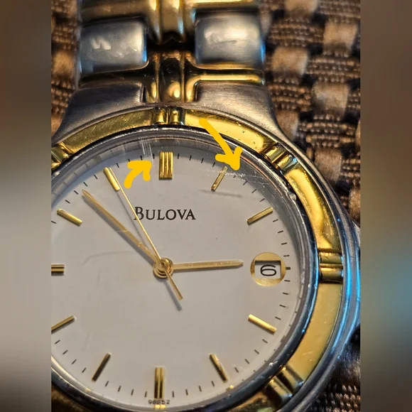 Bulova Infinity Collection wristwatch, two-tone. Unisex EUC! - Picture 14 of 16
